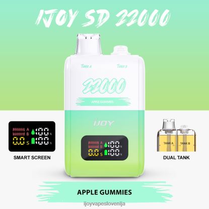 iJOY Vape Flavors TVF4X145 - iJOY SD 22000 za enkratno uporabo jabolčni gumiji