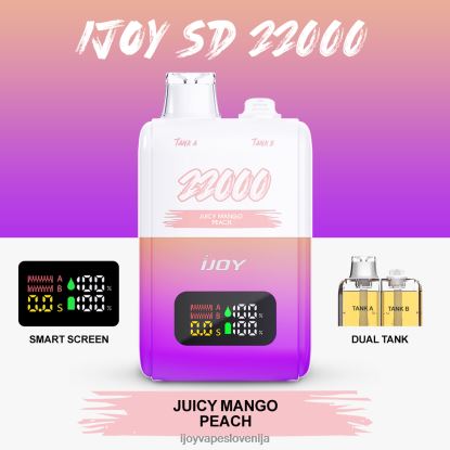 iJOY Vape Review TVF4X156 - iJOY SD 22000 za enkratno uporabo sočna mango breskev